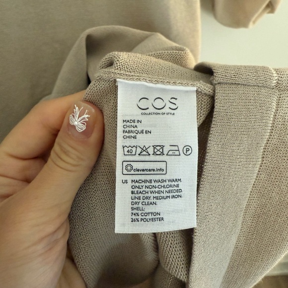 COS Beige Long Sleeve Dress - Picture 3 of 4